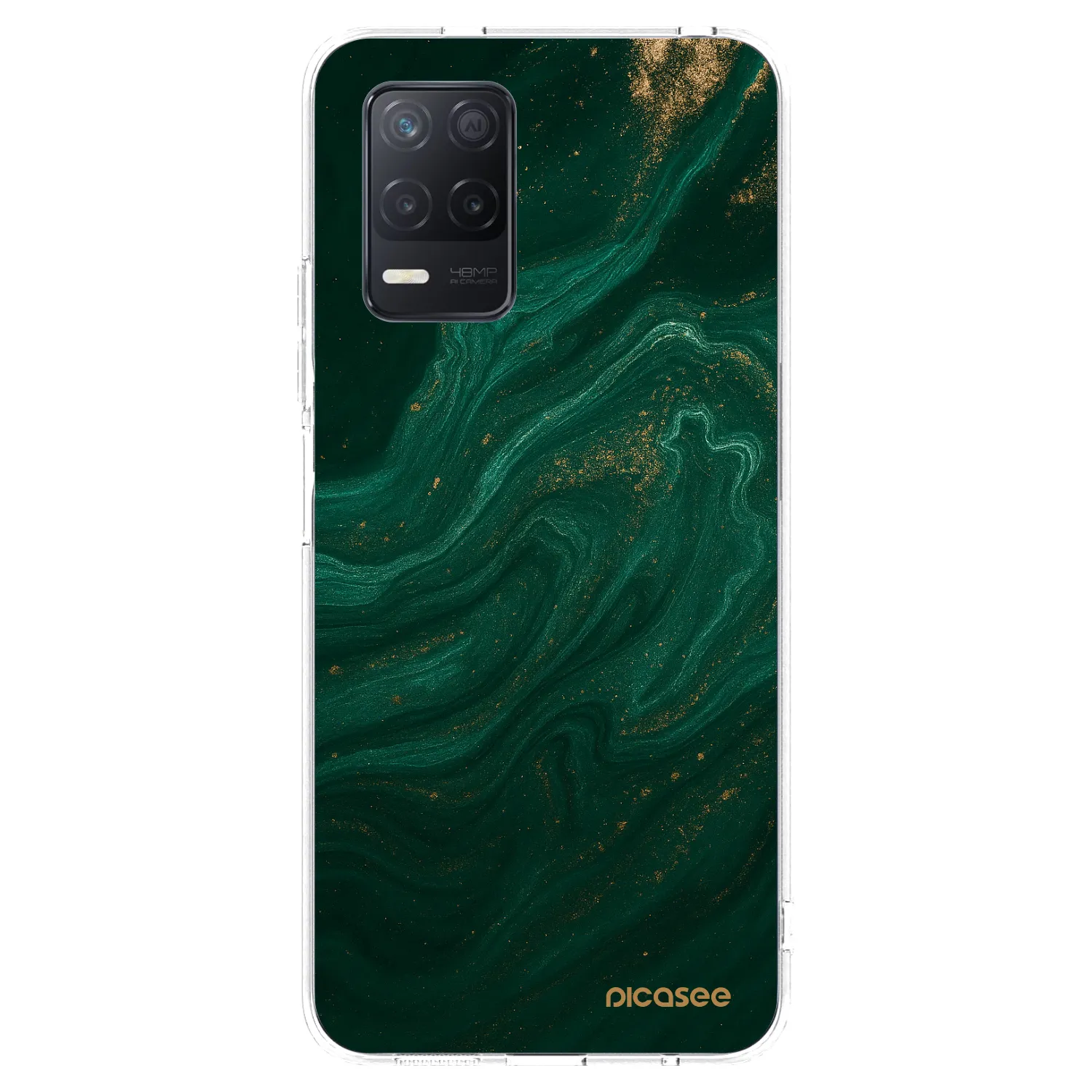 Picasee silikonový průhledný obal pro Realme 8 5G - Green