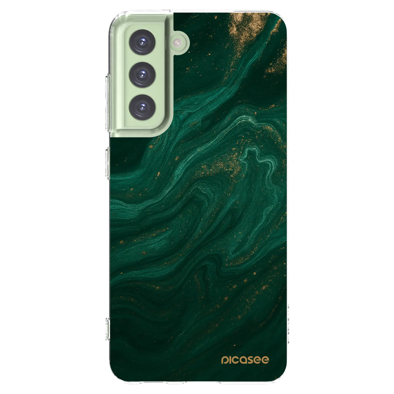 Picasee silikonový průhledný obal pro Samsung Galaxy S21 FE 5G - Green