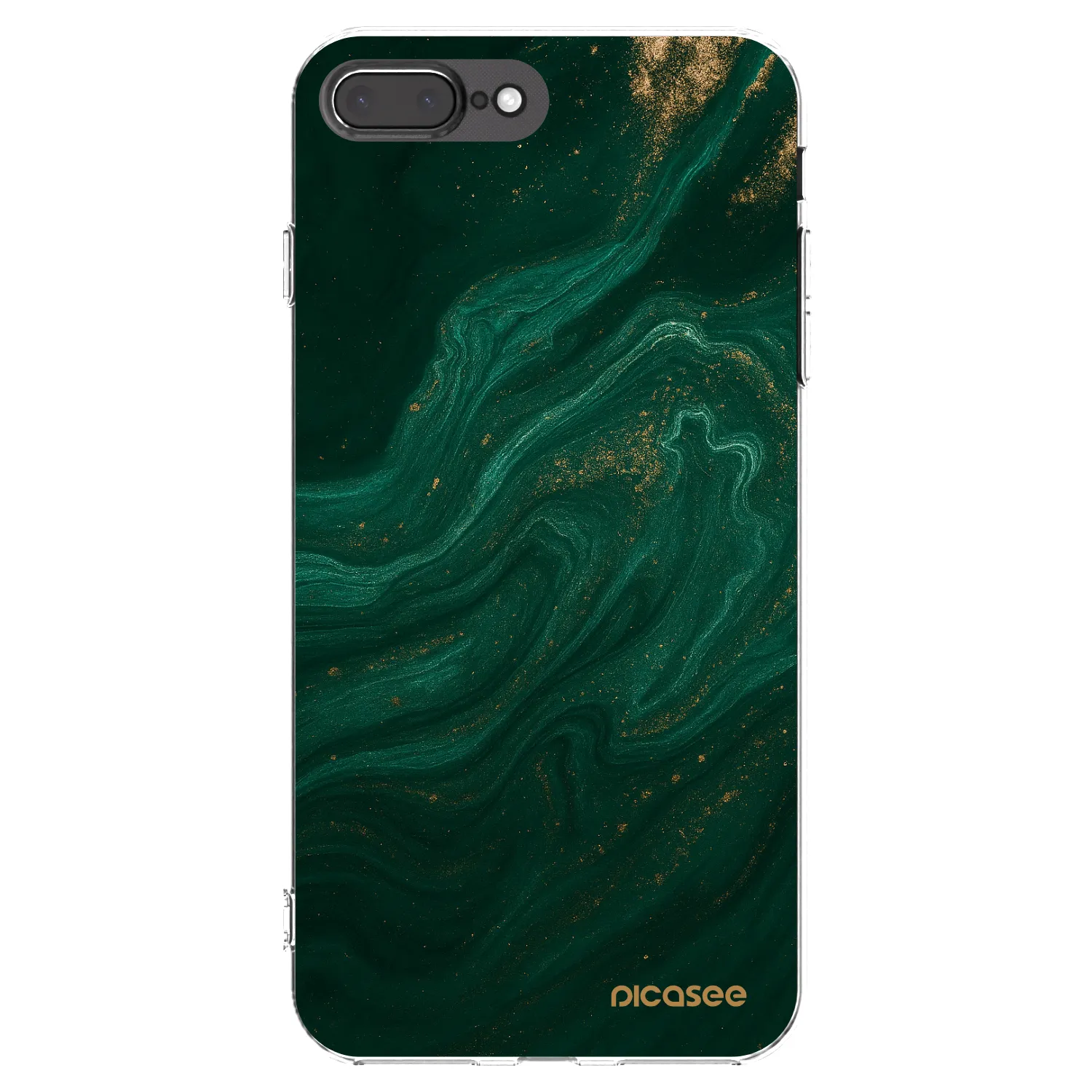 Picasee silikonový průhledný obal pro Apple iPhone 7 Plus - Green