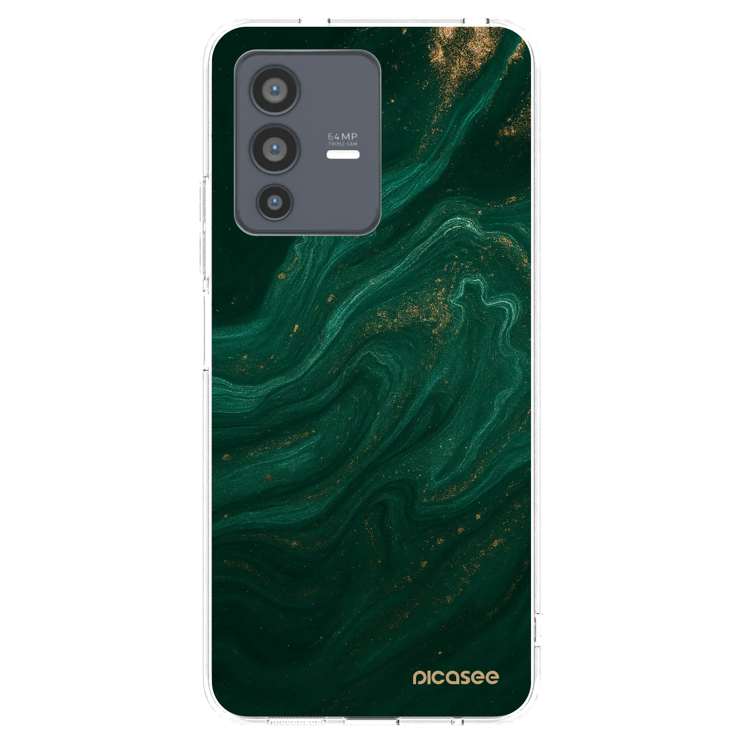 Picasee silikonový průhledný obal pro Vivo V23 5G - Green