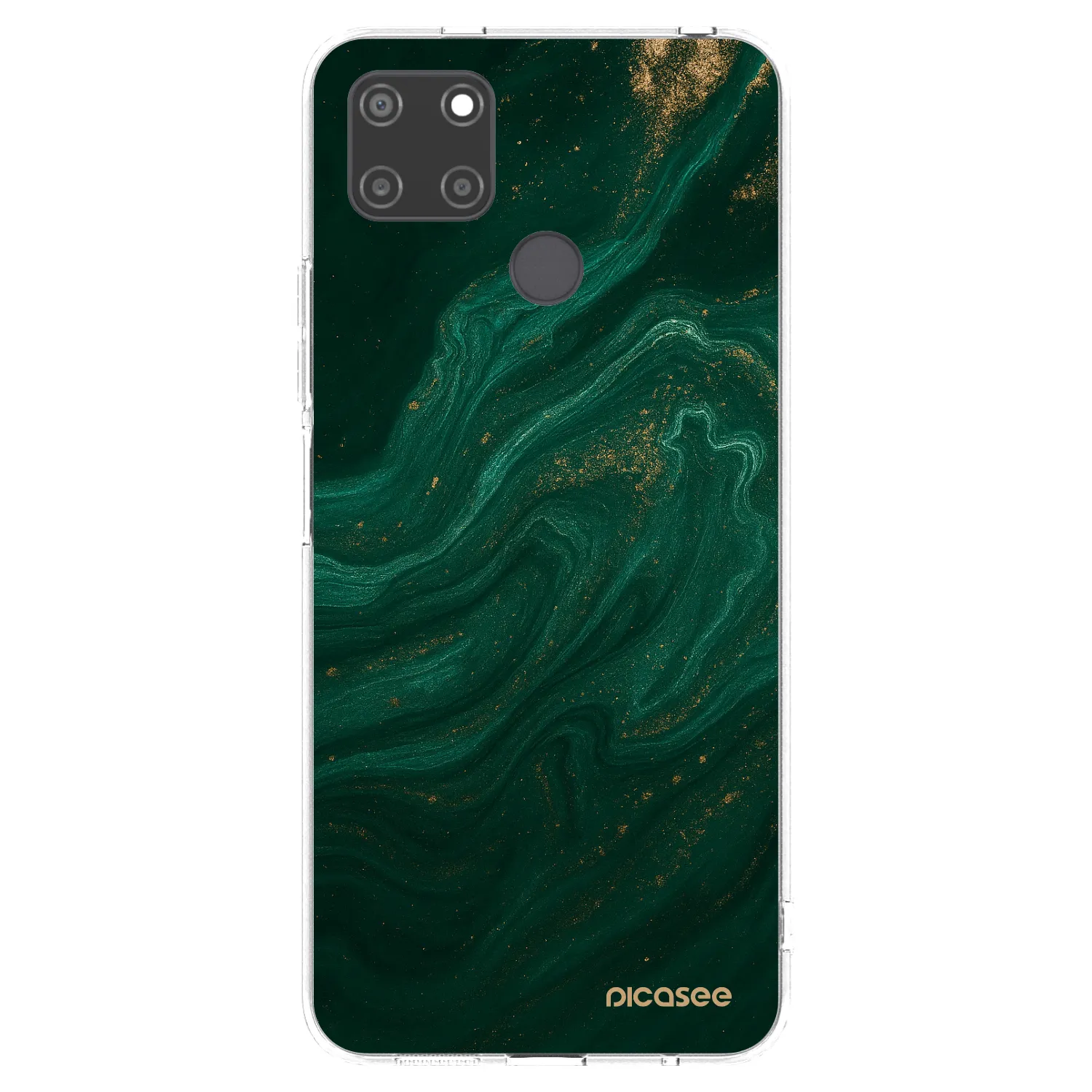 Picasee silikonový průhledný obal pro Realme C21Y - Green