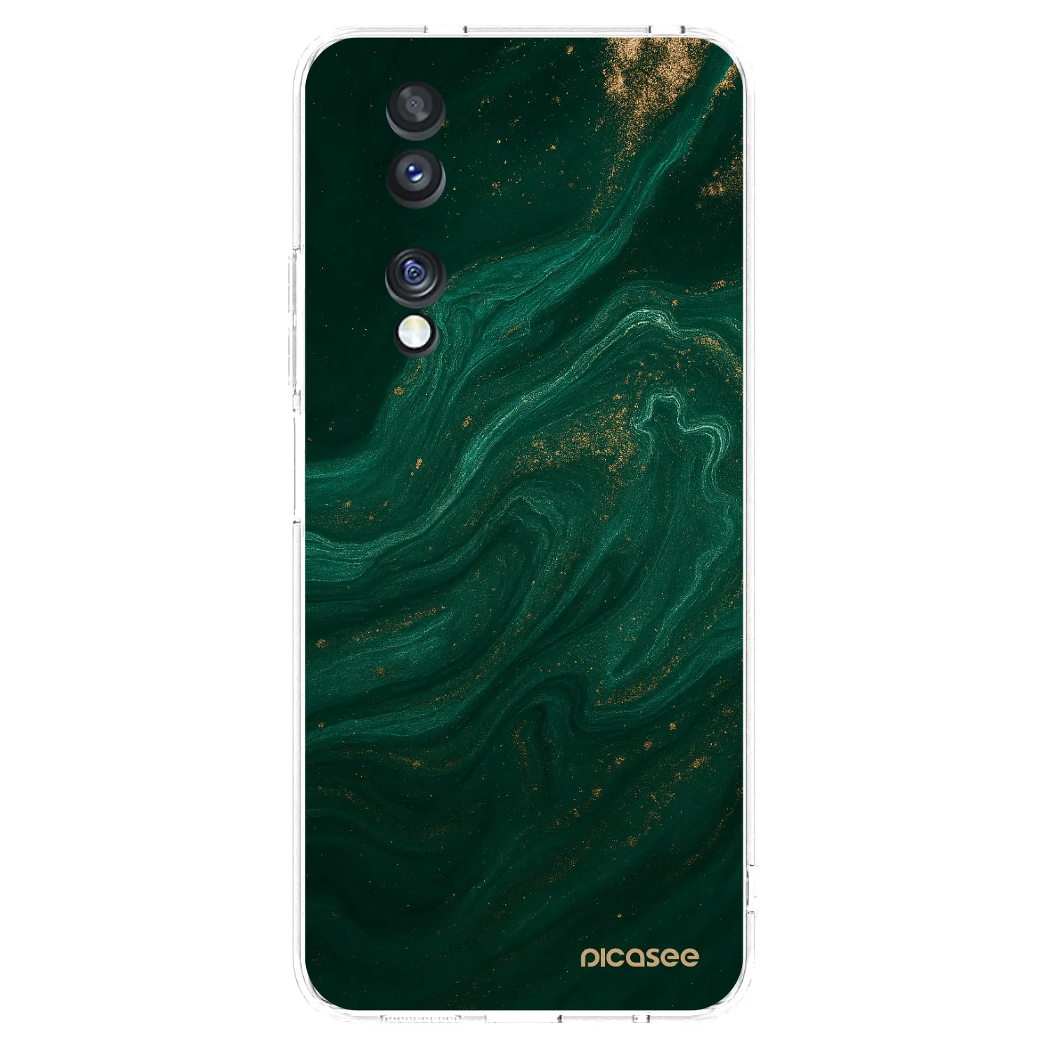Picasee silikonový průhledný obal pro Honor 70 - Green