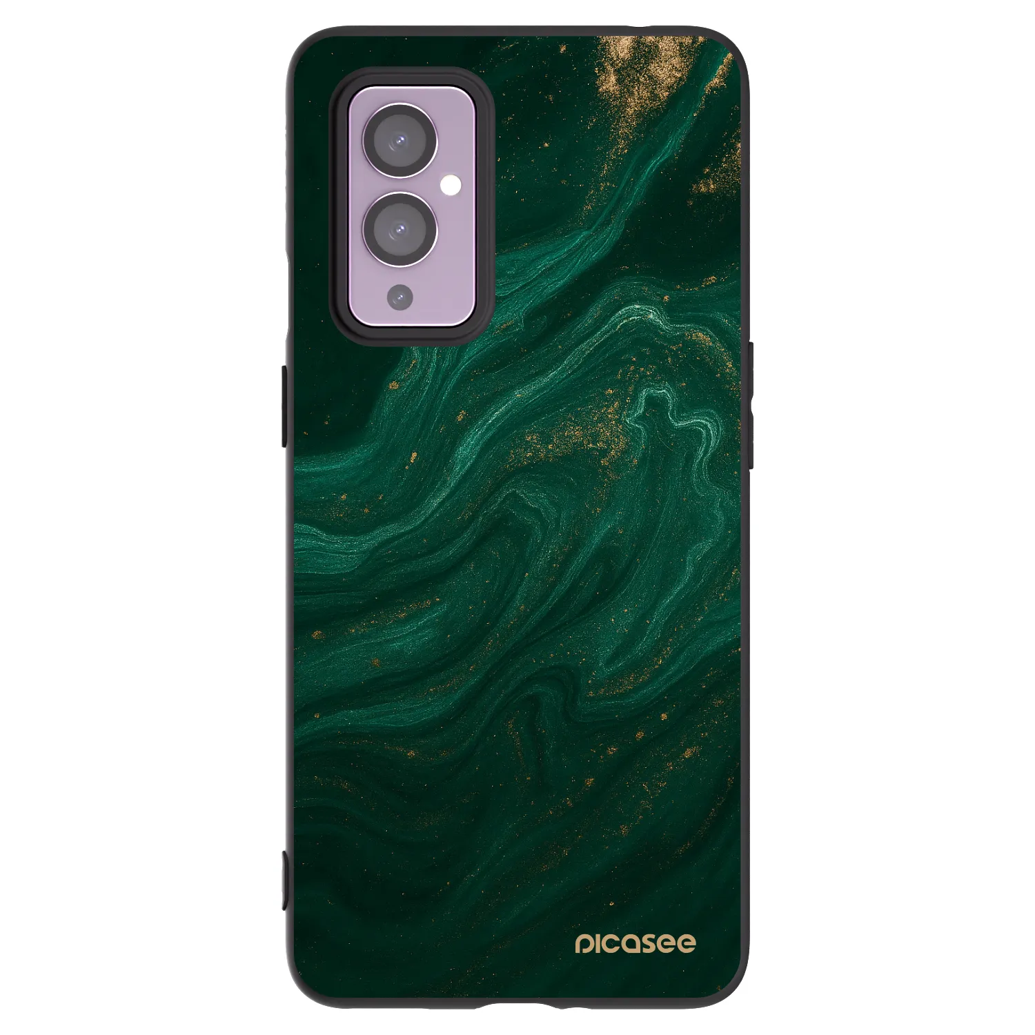 Picasee silikonový černý obal pro OnePlus 9 - Green