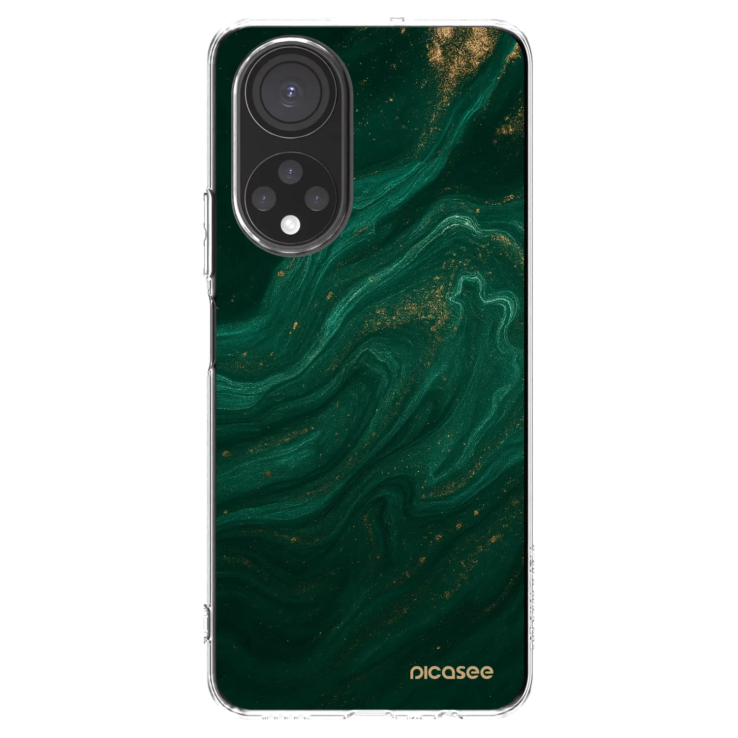 Picasee silikonový průhledný obal pro Honor X7 - Green