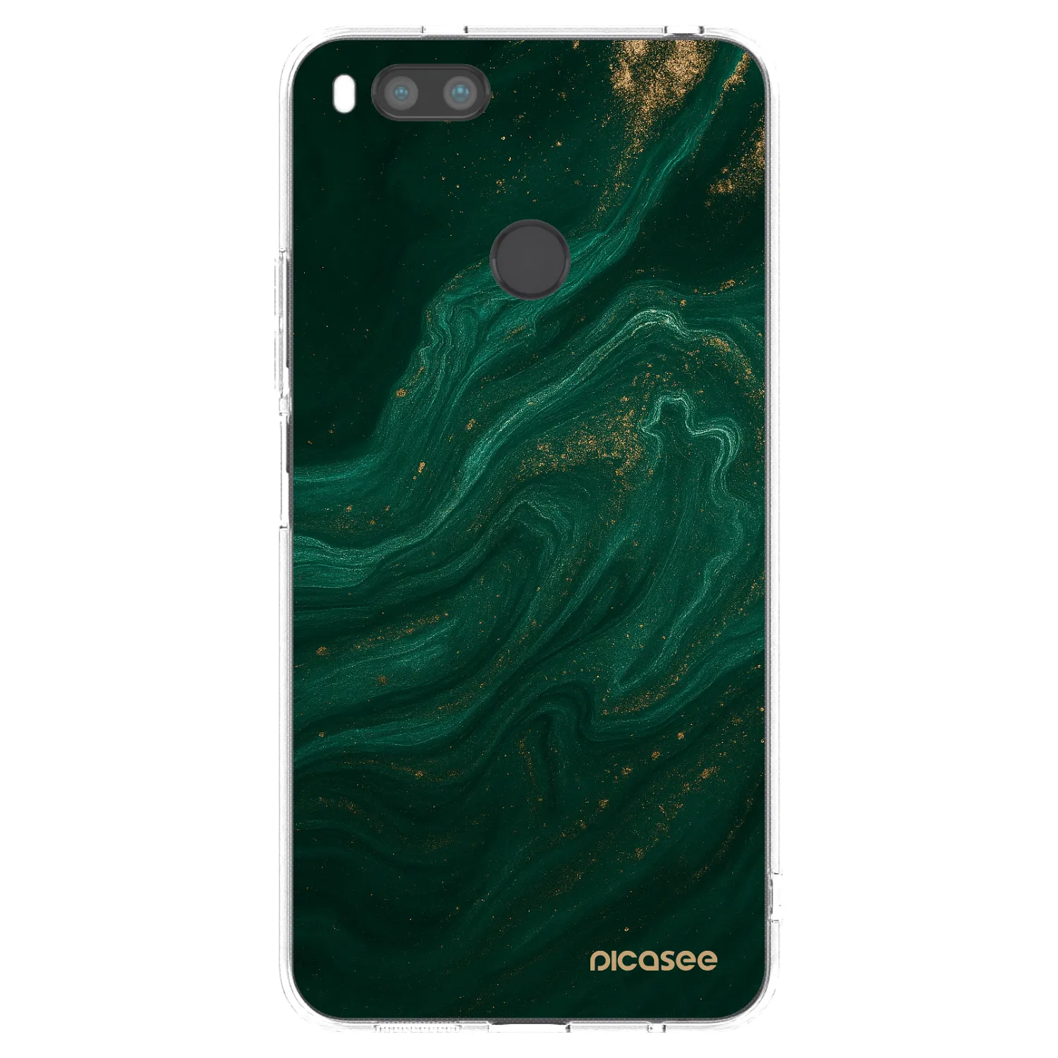 Picasee silikonový průhledný obal pro Xiaomi Redmi A1 - Green