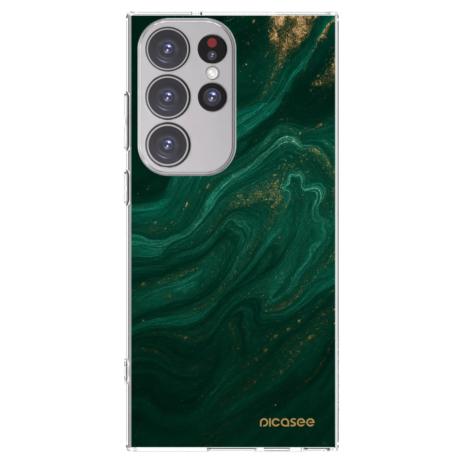 Picasee silikonový průhledný obal pro Samsung Galaxy S23 Ultra 5G - Green