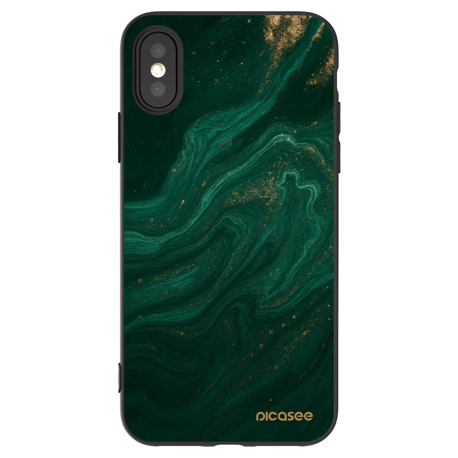 Picasee silikonový černý obal pro Apple iPhone X/XS - Green