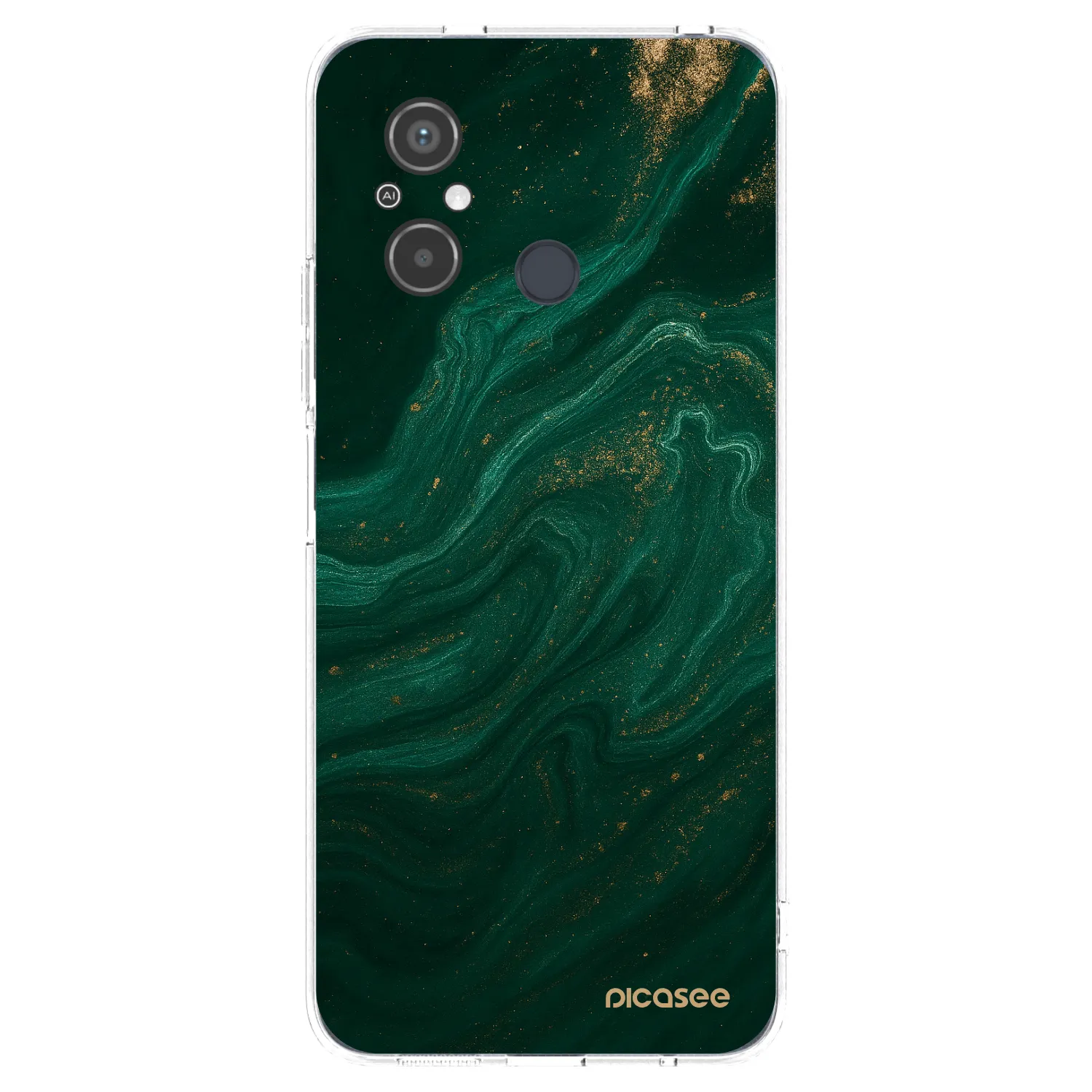 Picasee silikonový průhledný obal pro Xiaomi Redmi 12C - Green