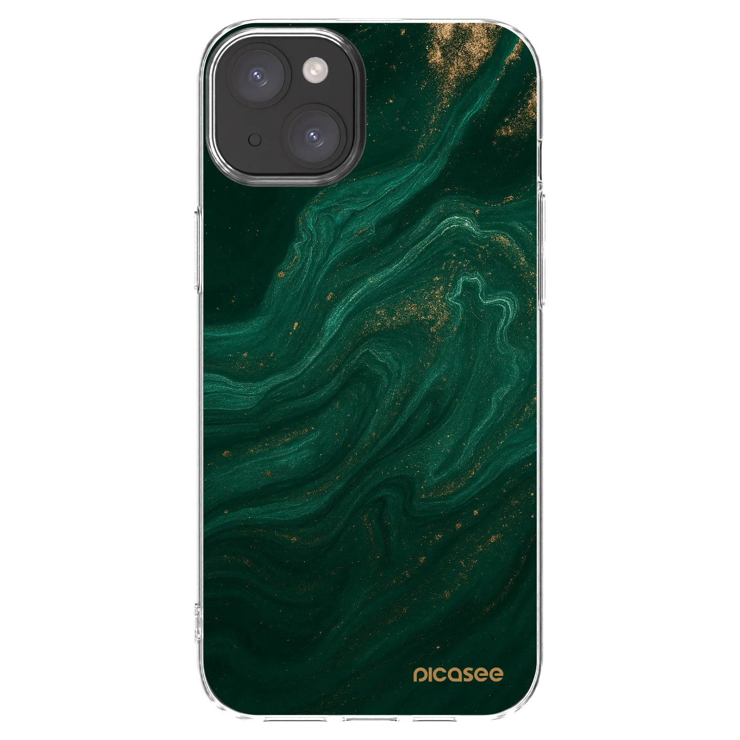Picasee silikonový průhledný obal pro Apple iPhone 15 Plus - Green