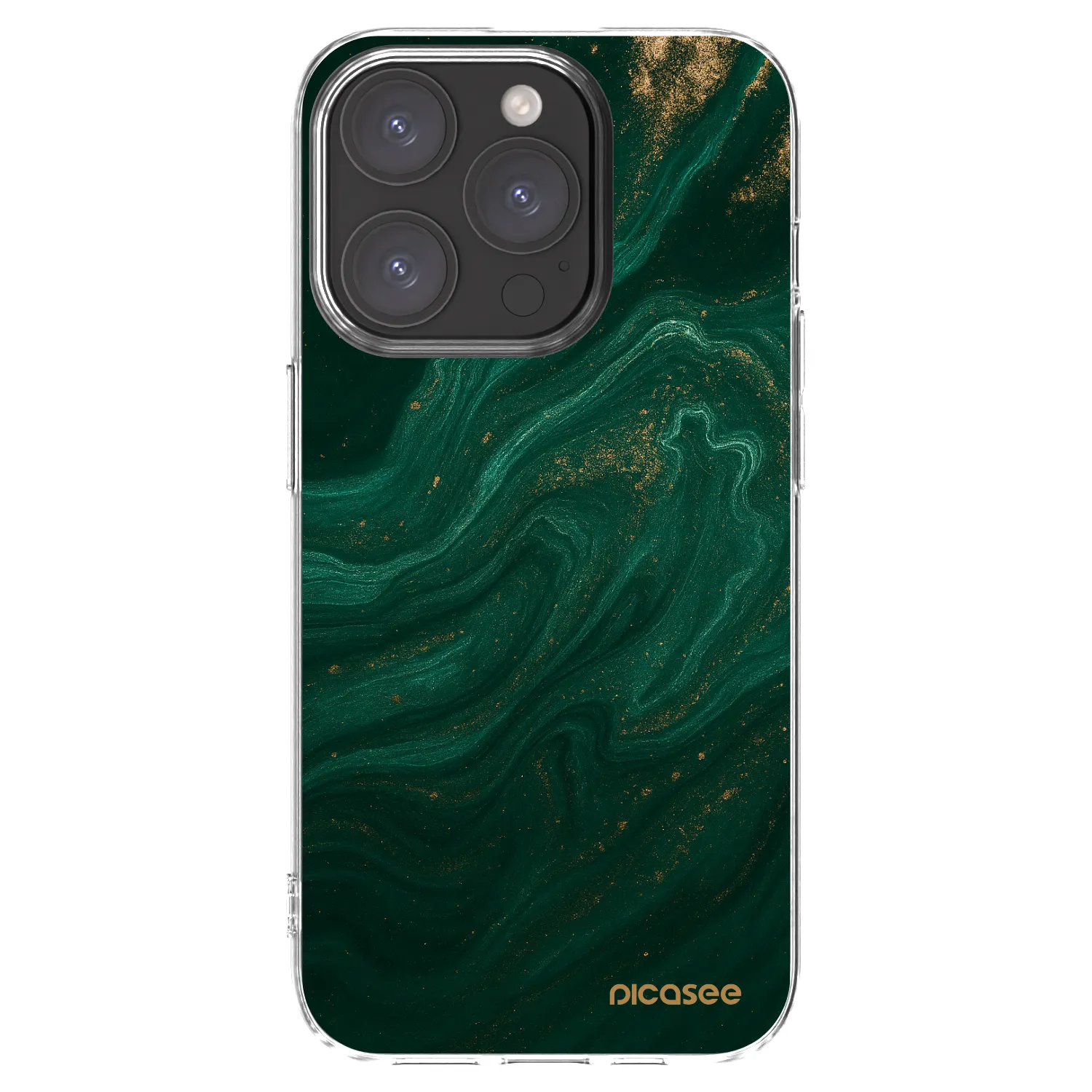 Picasee silikonový průhledný obal pro Apple iPhone 15 Pro - Green
