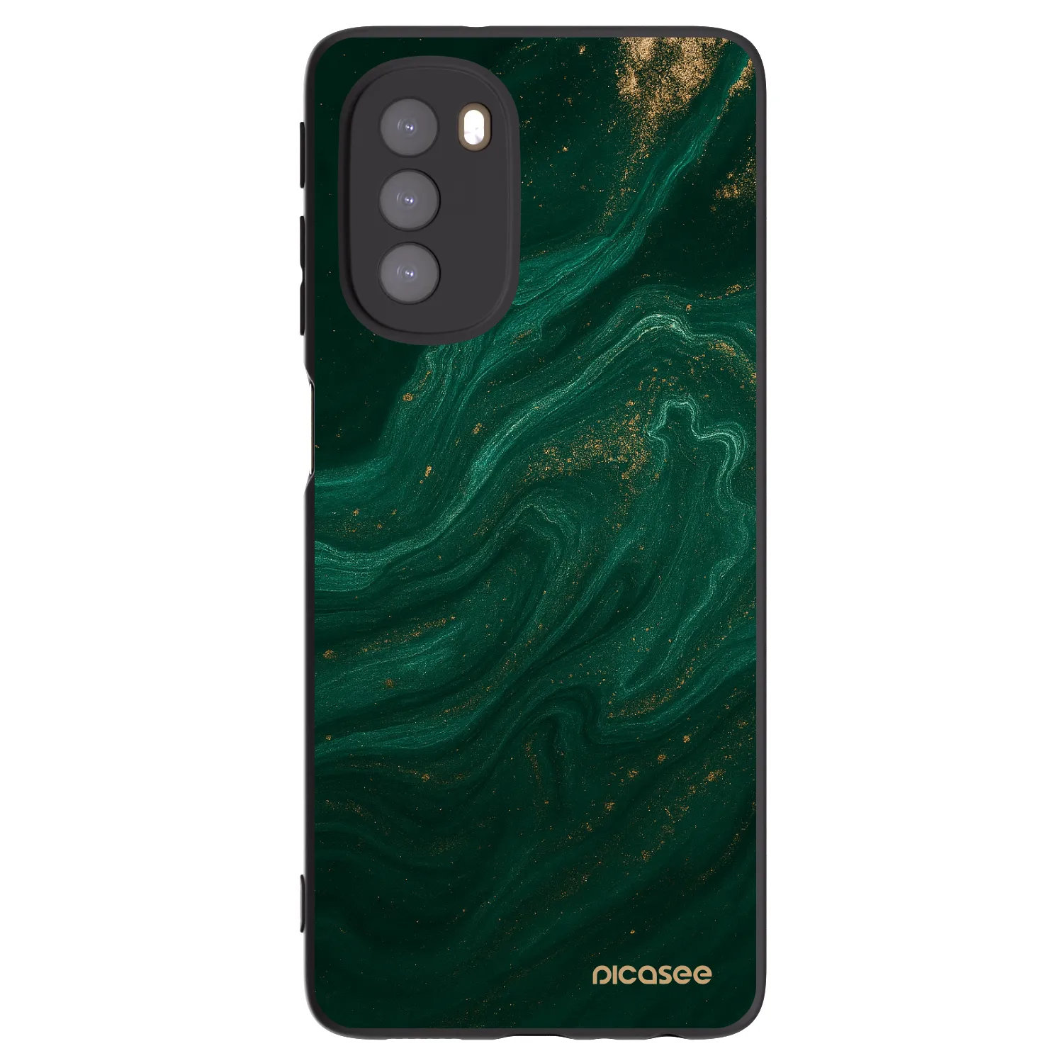 Picasee silikonový černý obal pro Motorola Moto G51 - Green