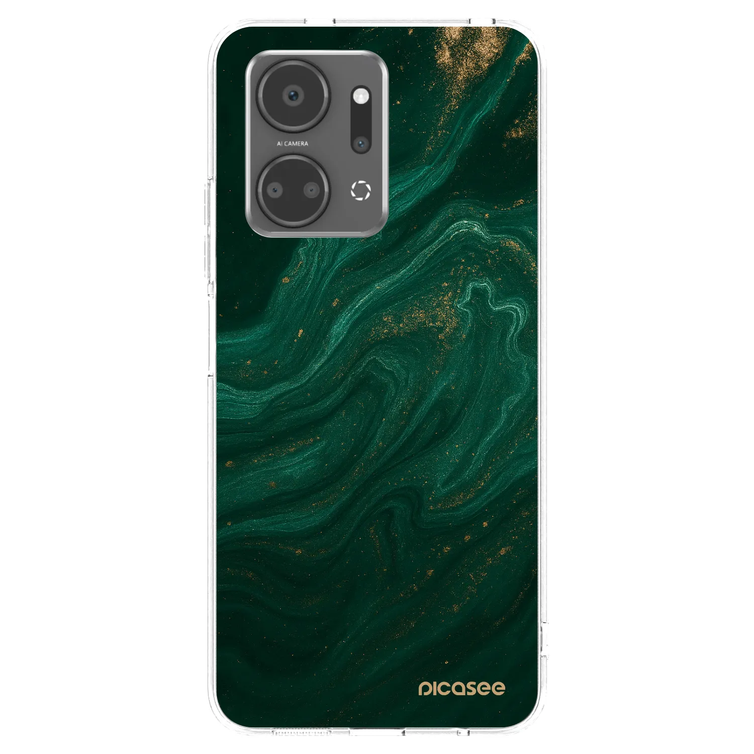 Picasee silikonový průhledný obal pro Honor X7a - Green