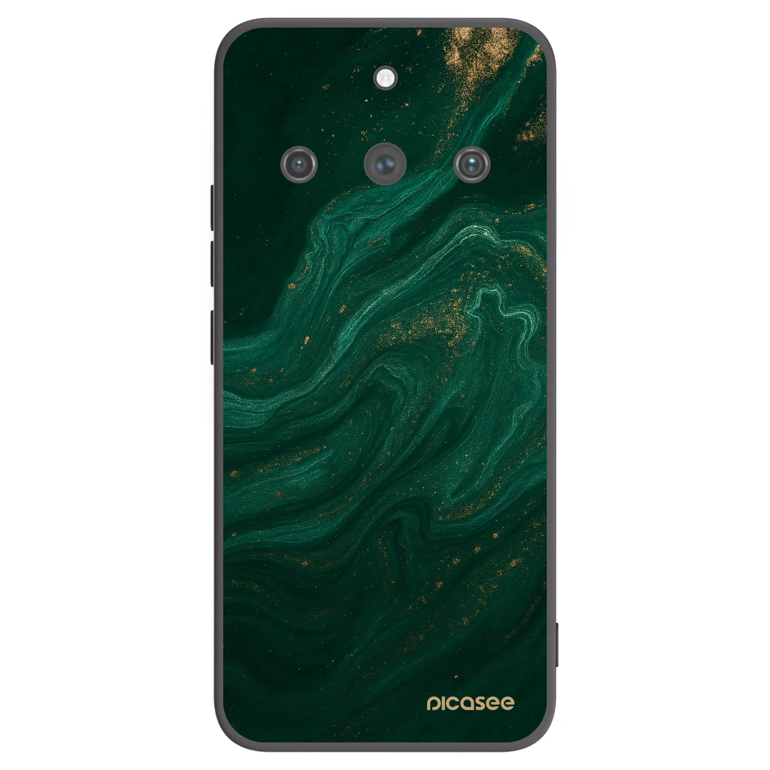 Picasee silikonový černý obal pro Realme 11 Pro+ - Green