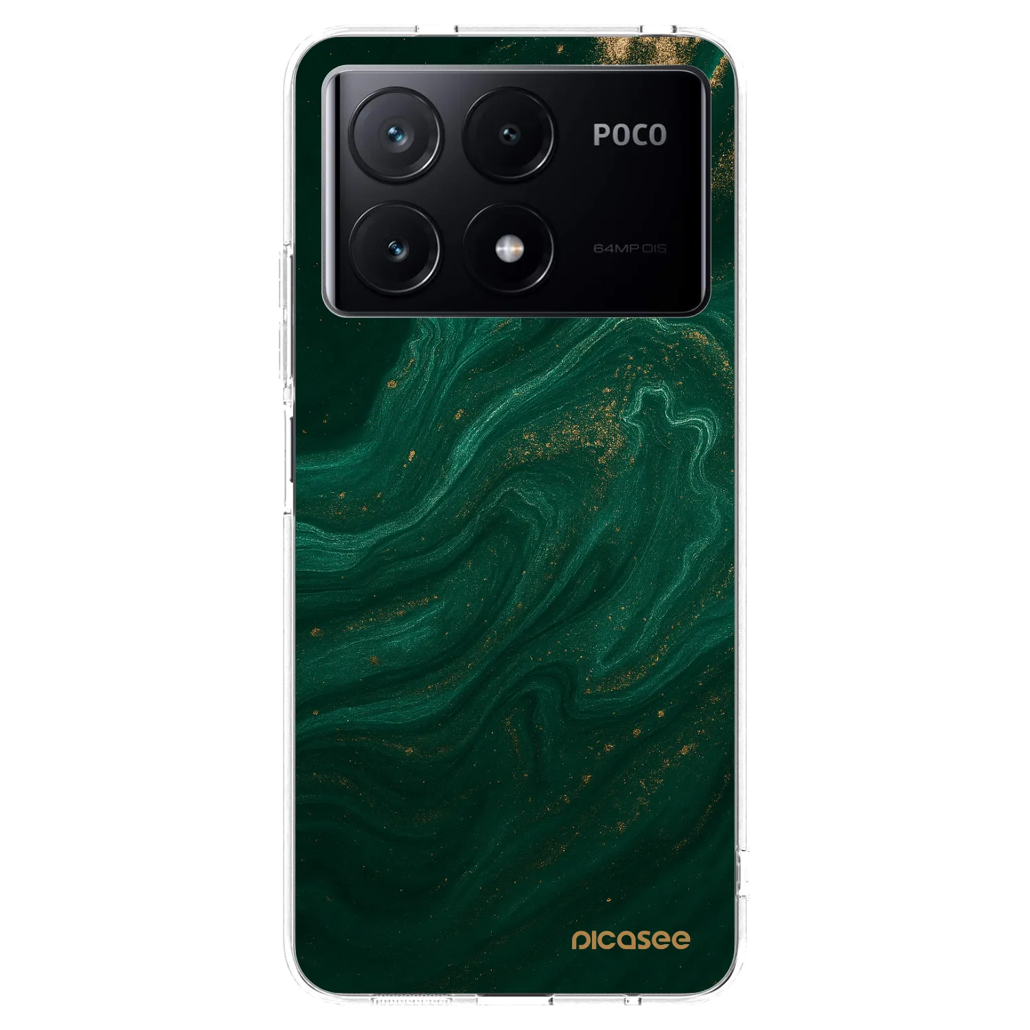 Picasee silikonový průhledný obal pro Xiaomi Poco X6 Pro - Green