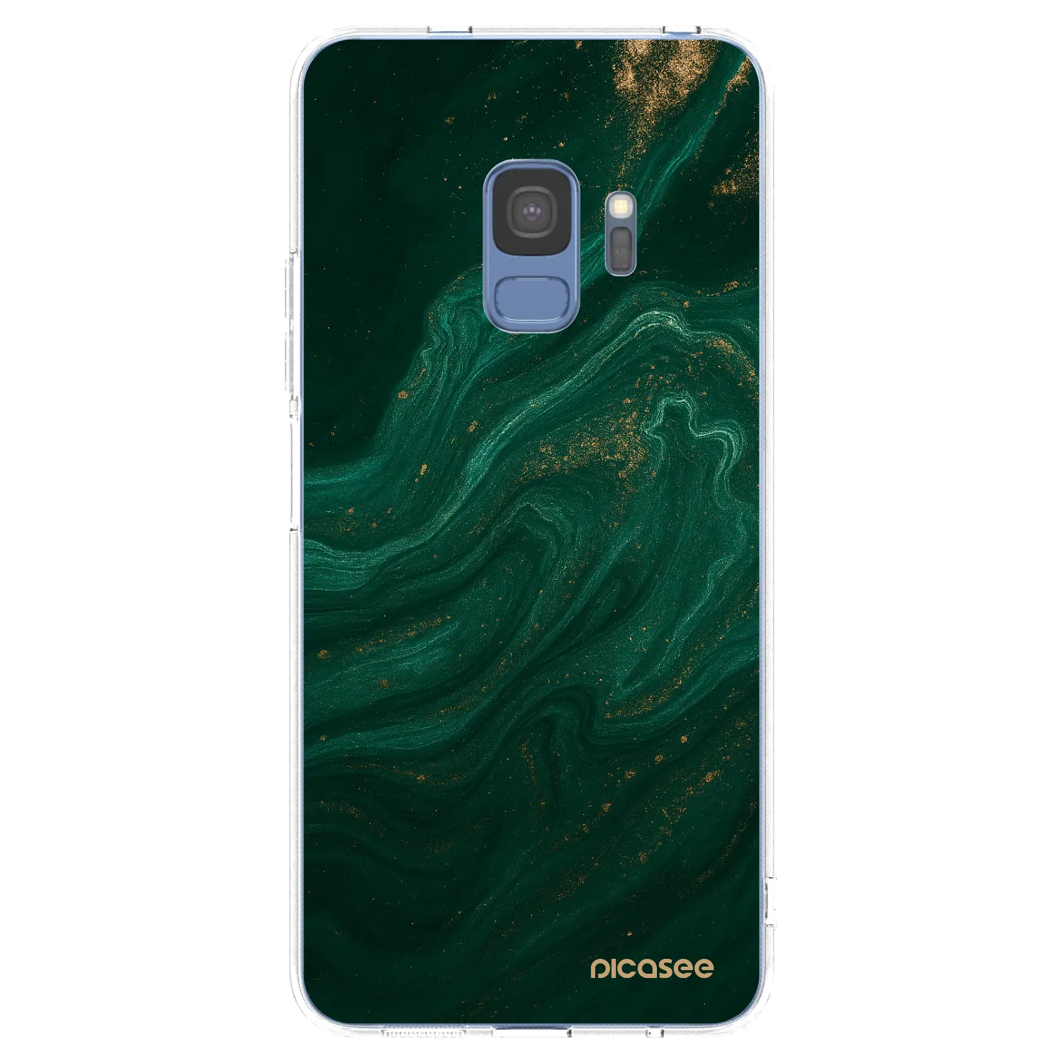 Picasee silikonový průhledný obal pro Samsung Galaxy S9 G960F - Green