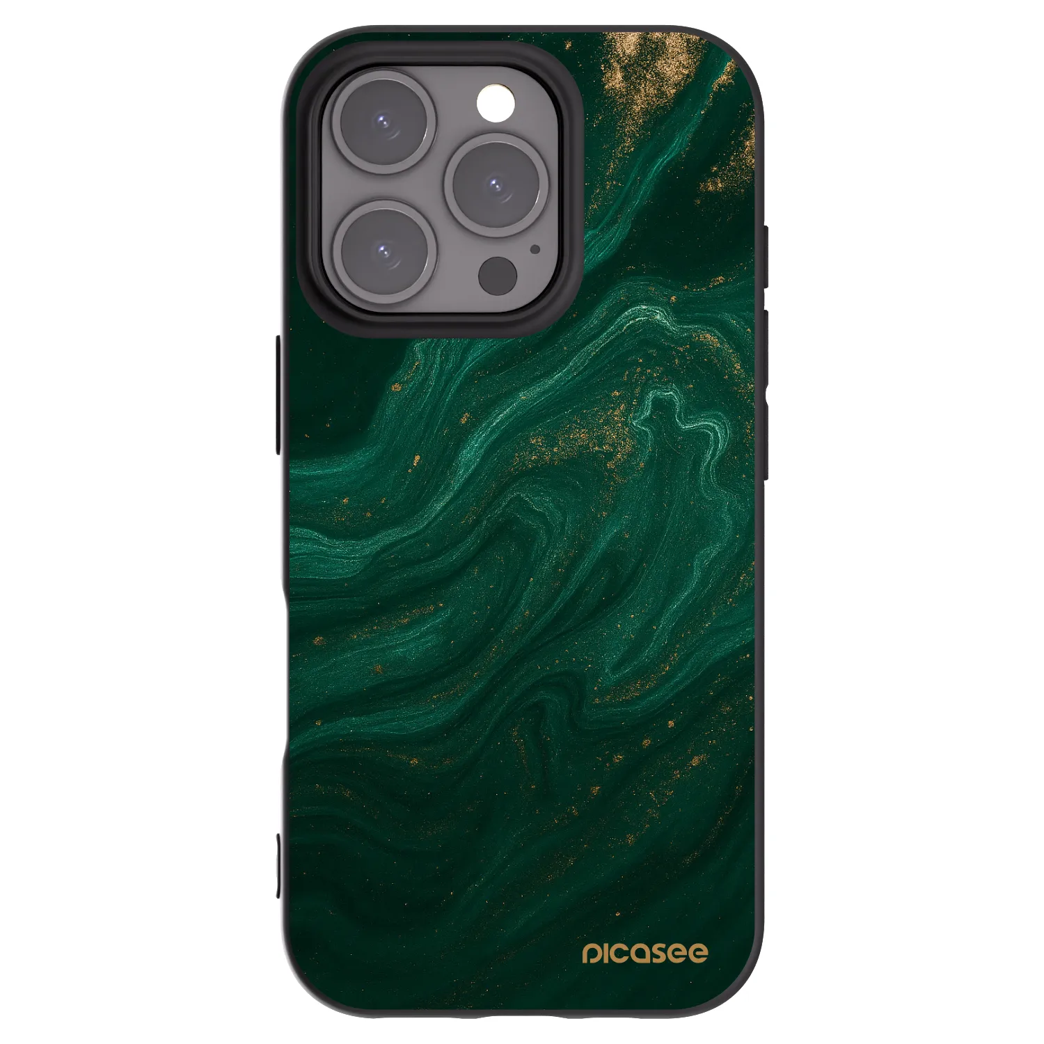 Picasee silikonový černý obal pro Apple iPhone 16 Pro - Green