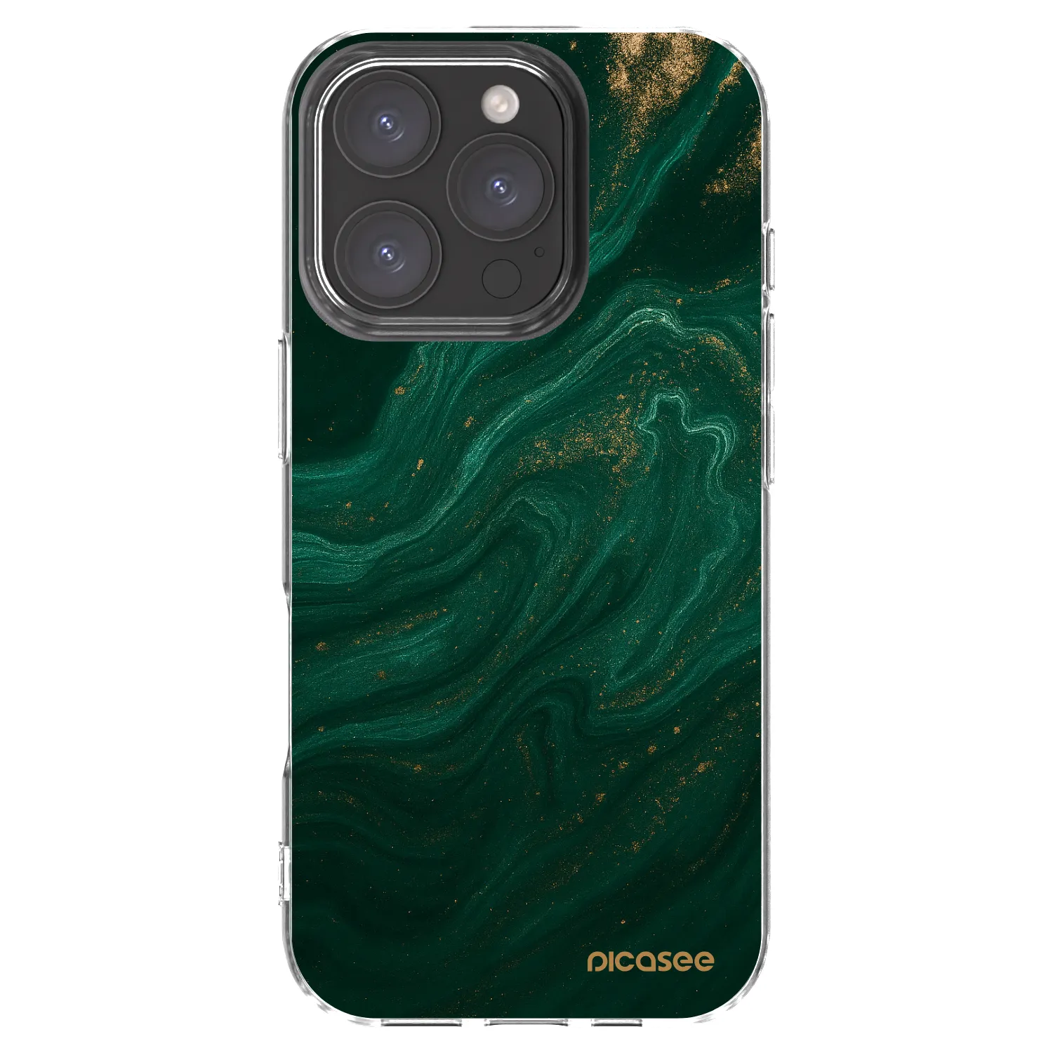 Picasee silikonový průhledný obal pro Apple iPhone 16 Pro - Green