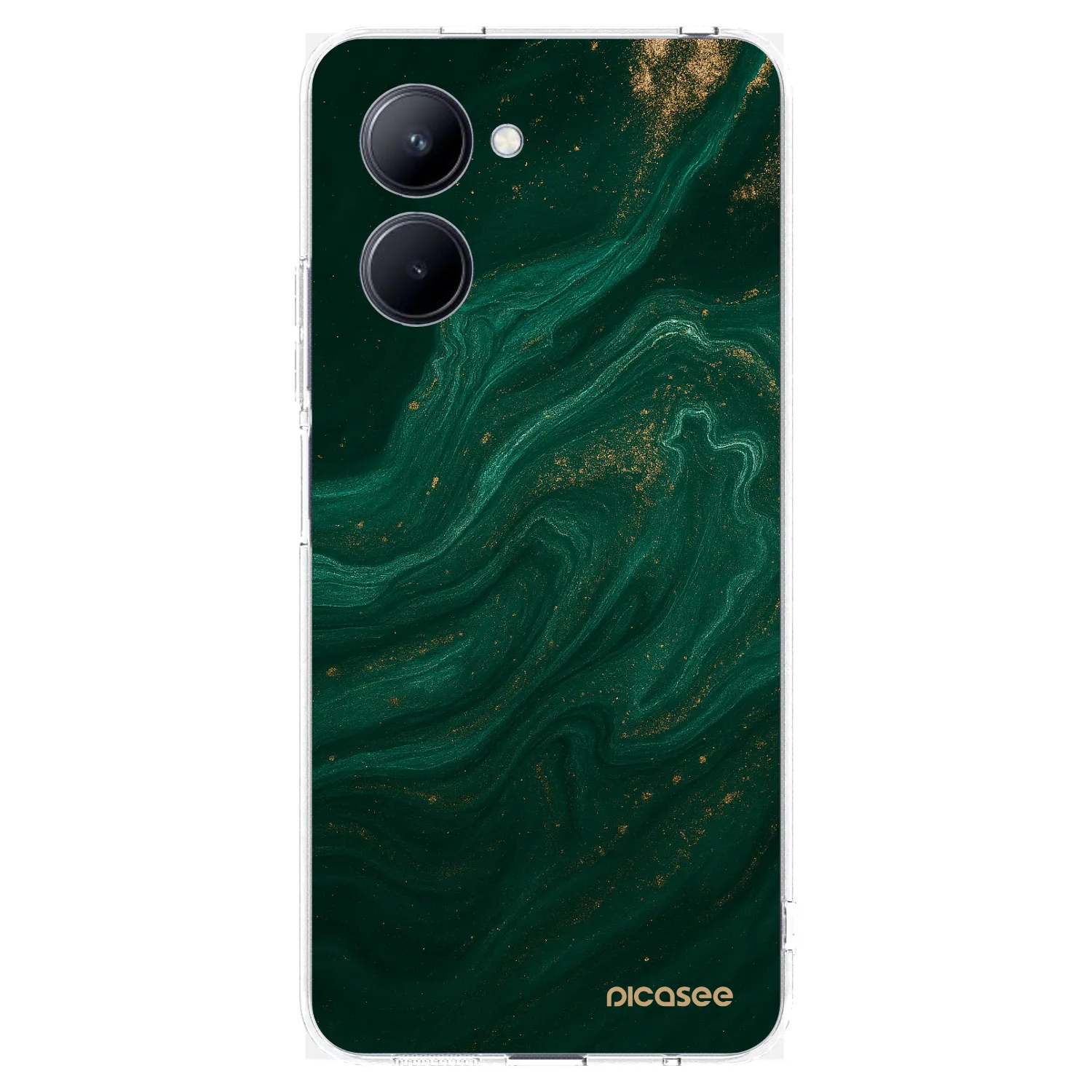 Picasee silikonový průhledný obal pro Realme C33 (2023) - Green