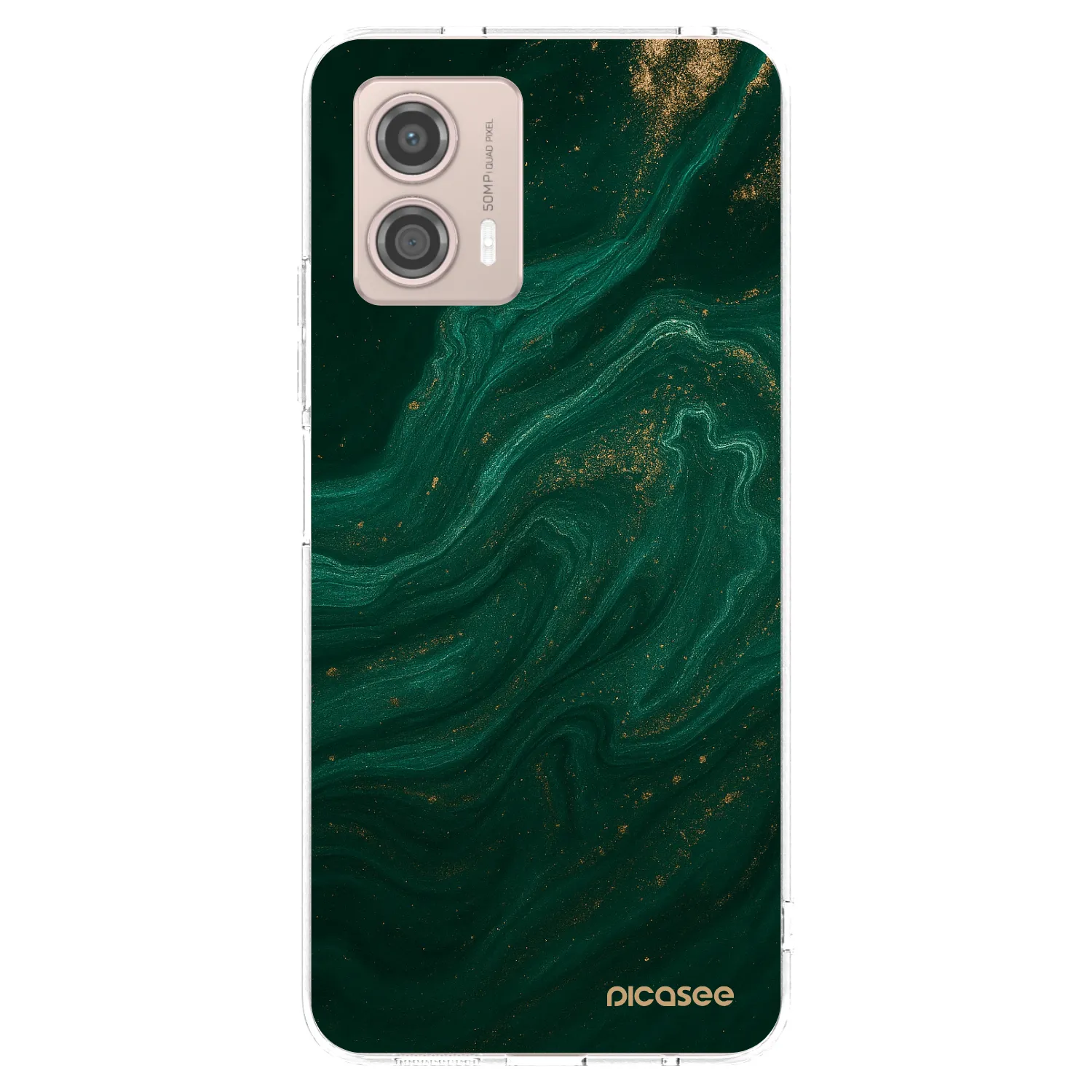 Picasee silikonový průhledný obal pro Motorola Moto G53 5G - Green
