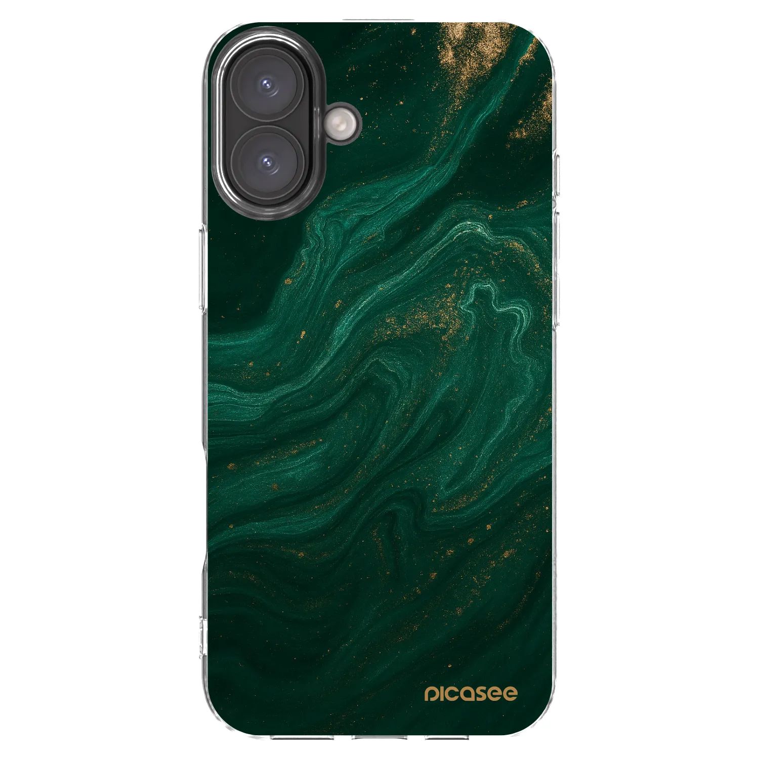 Picasee silikonový průhledný obal pro Apple iPhone 16 Plus - Green
