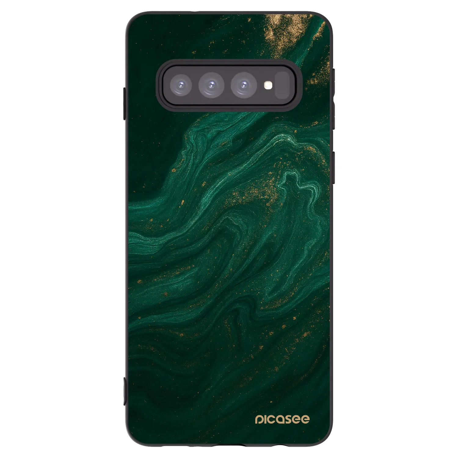 Picasee silikonový černý obal pro Samsung Galaxy S10 G973 - Green
