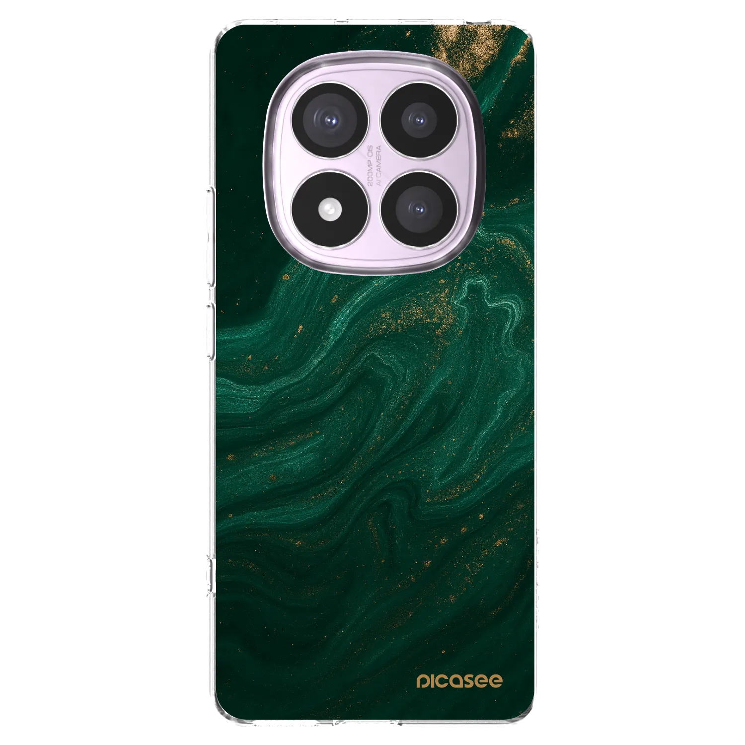 Picasee silikonový průhledný obal pro Xiaomi Redmi Note 14 Pro 5G - Green