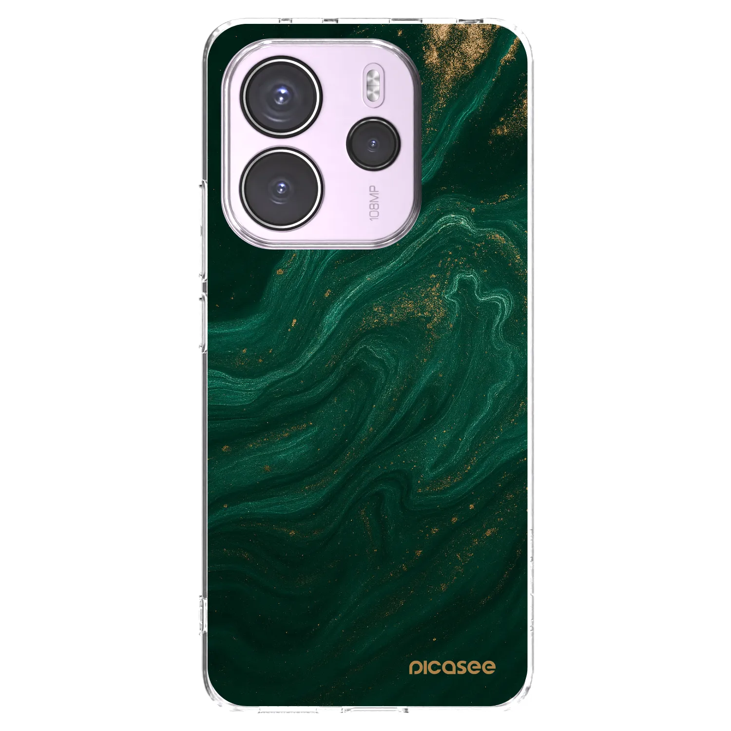 Picasee silikonový průhledný obal pro Xiaomi Redmi Note 14 4G - Green