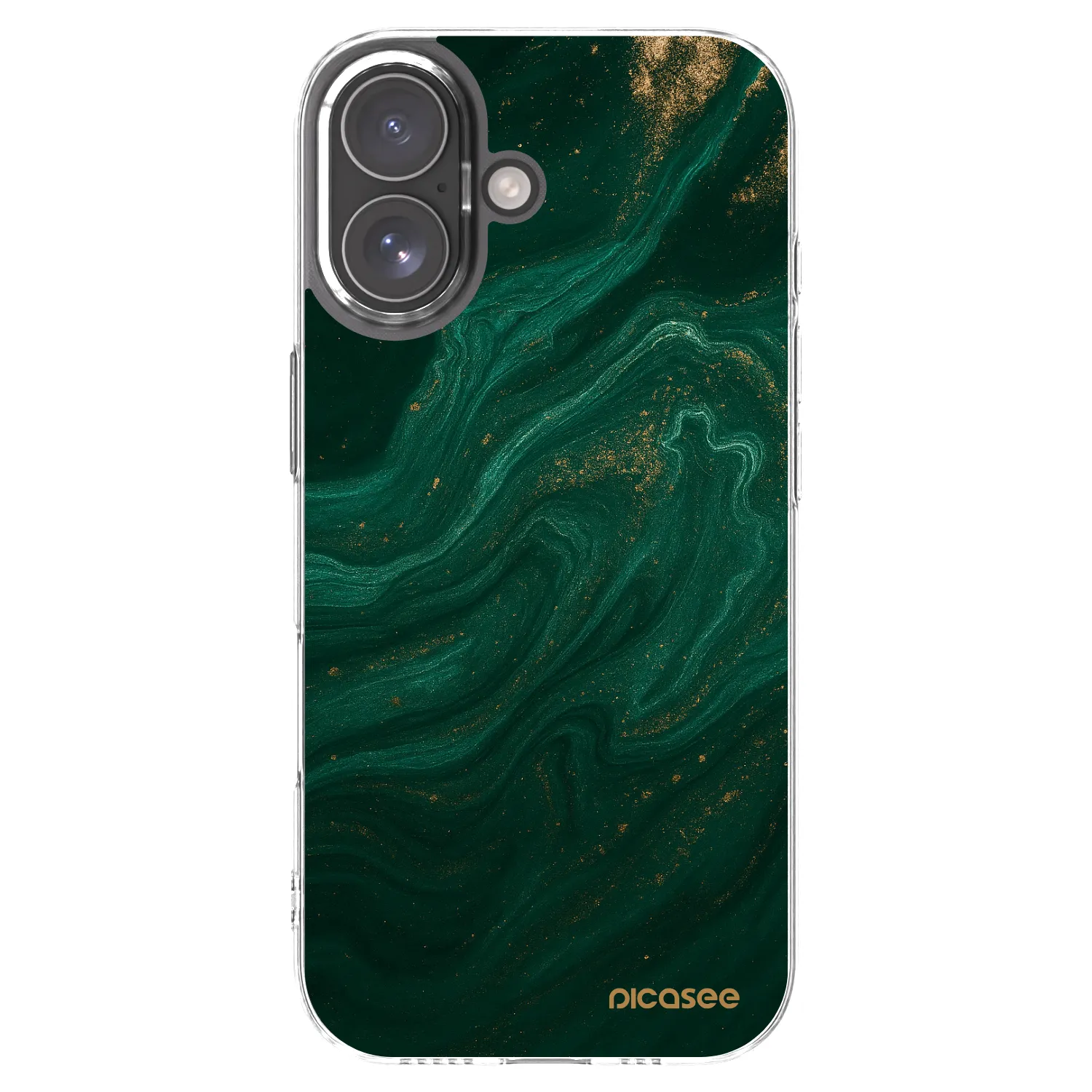 Picasee silikonový průhledný obal pro Apple iPhone 17 - Green