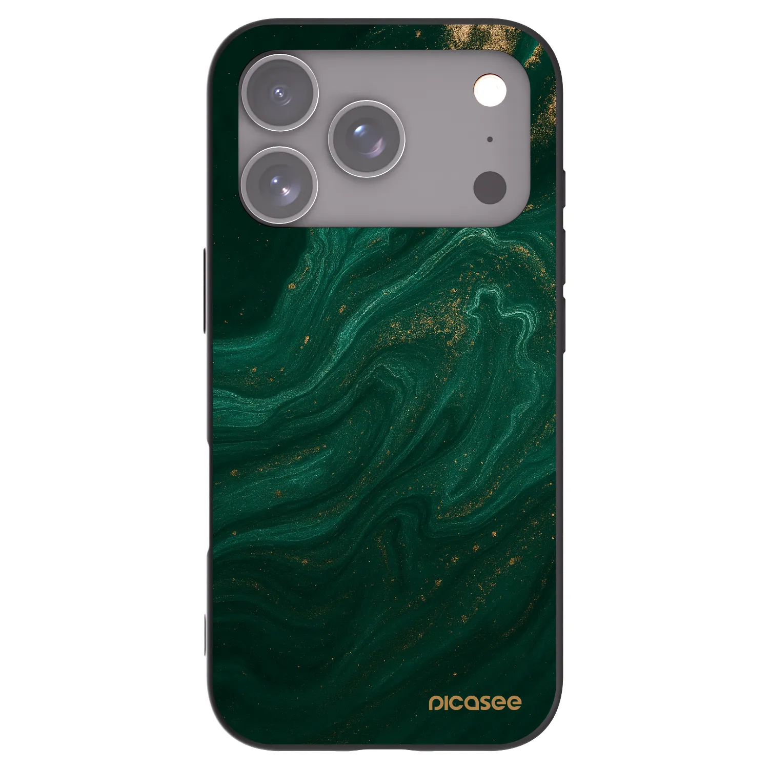 Picasee silikonový černý obal pro Apple iPhone 17 Pro - Green