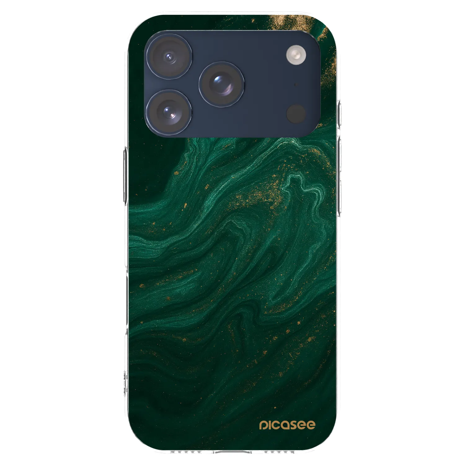 Picasee silikonový průhledný obal pro Apple iPhone 17 Pro - Green