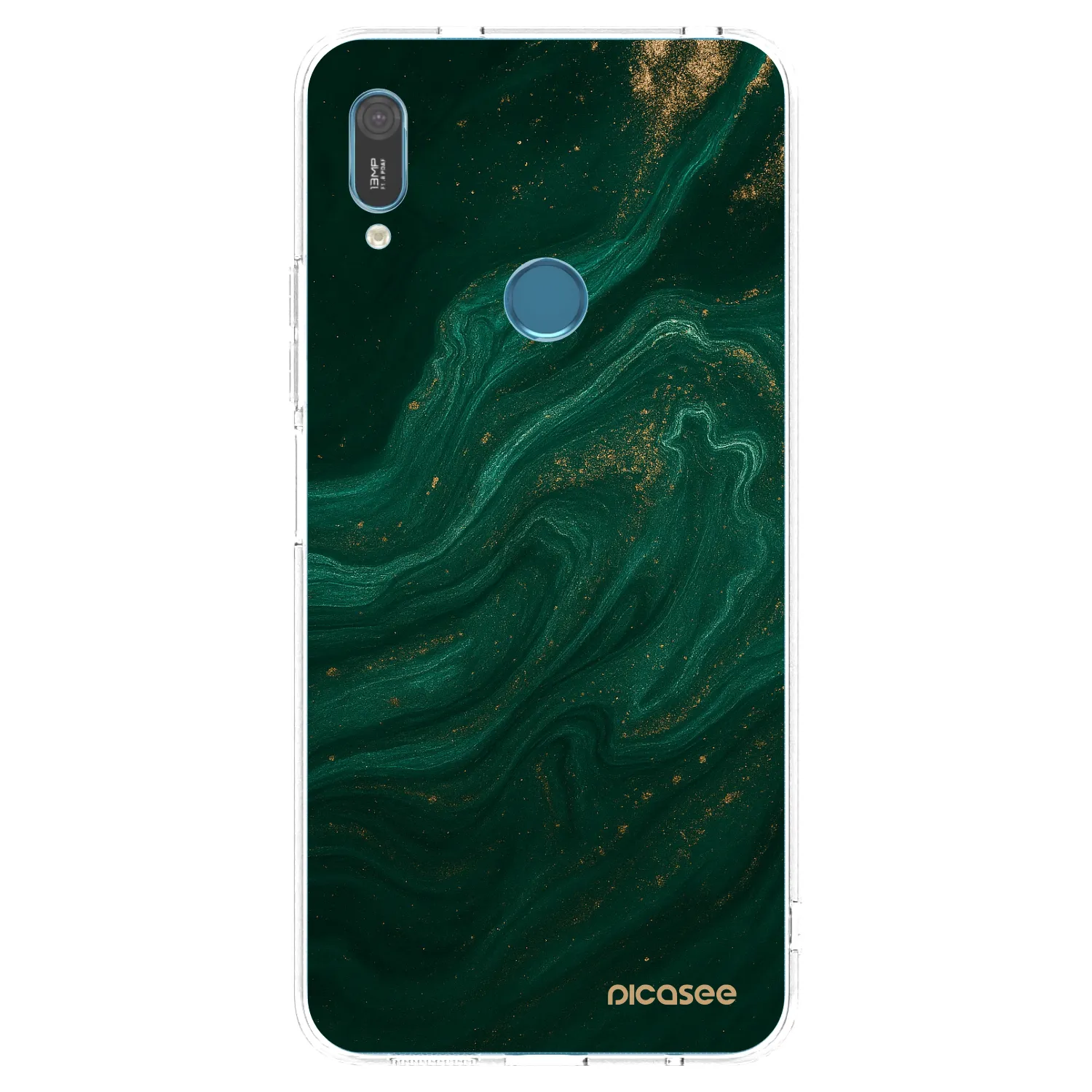 Picasee silikonový průhledný obal pro Huawei Y6 2019 - Green