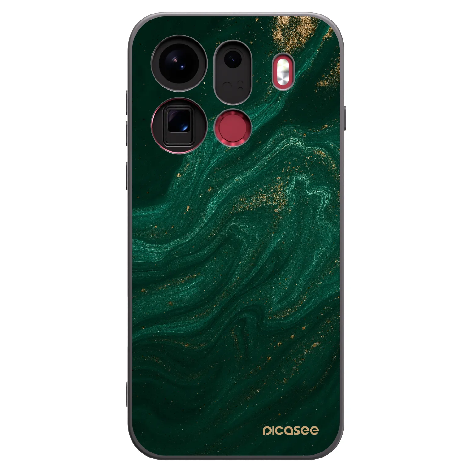 Picasee silikonový černý obal pro OPPO Find X9 Pro - Green