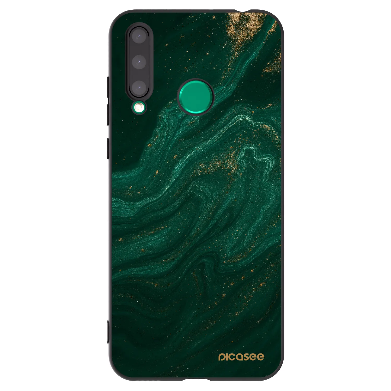 Picasee silikonový černý obal pro Honor 20 Lite - Green