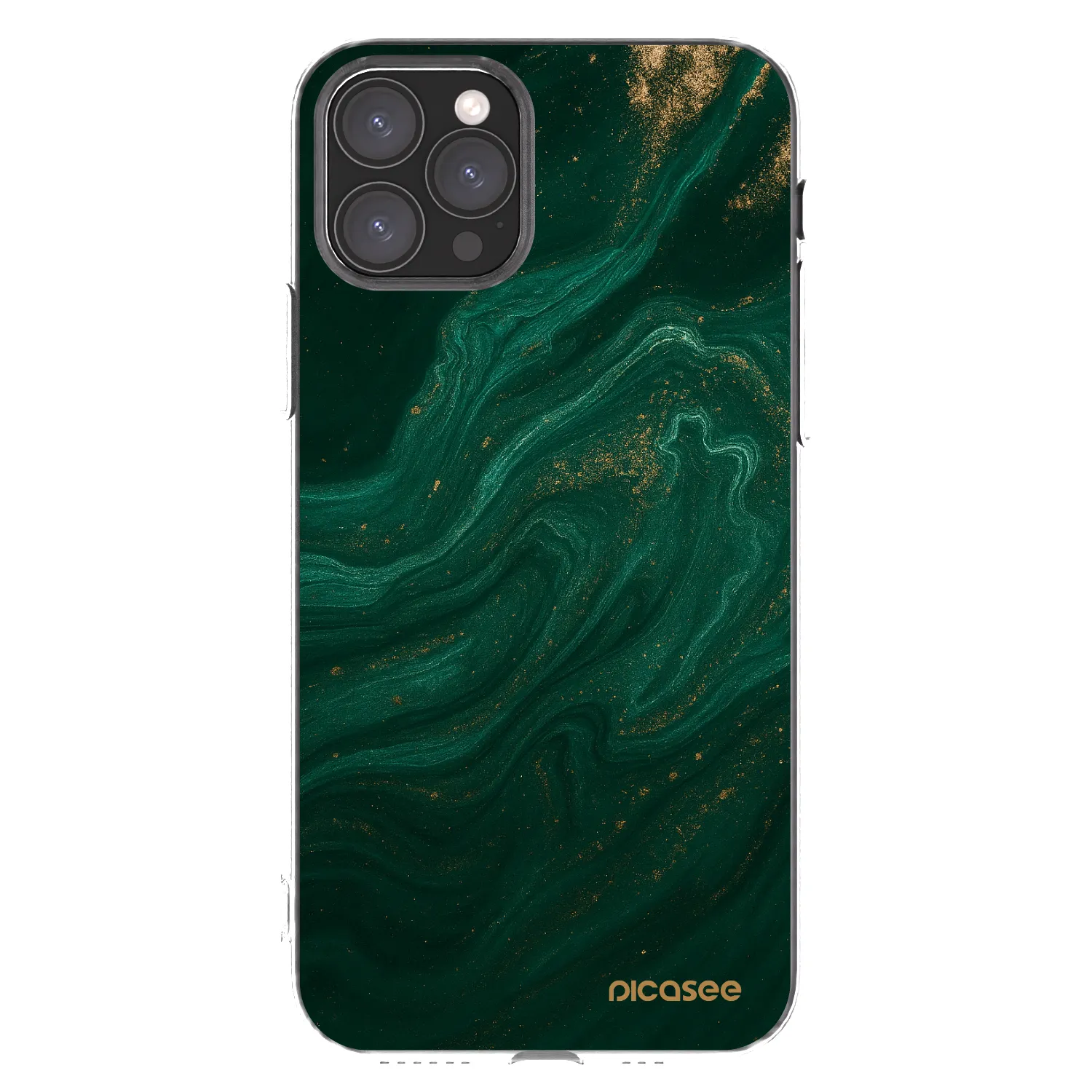 Picasee silikonový průhledný obal pro Apple iPhone 11 Pro - Green