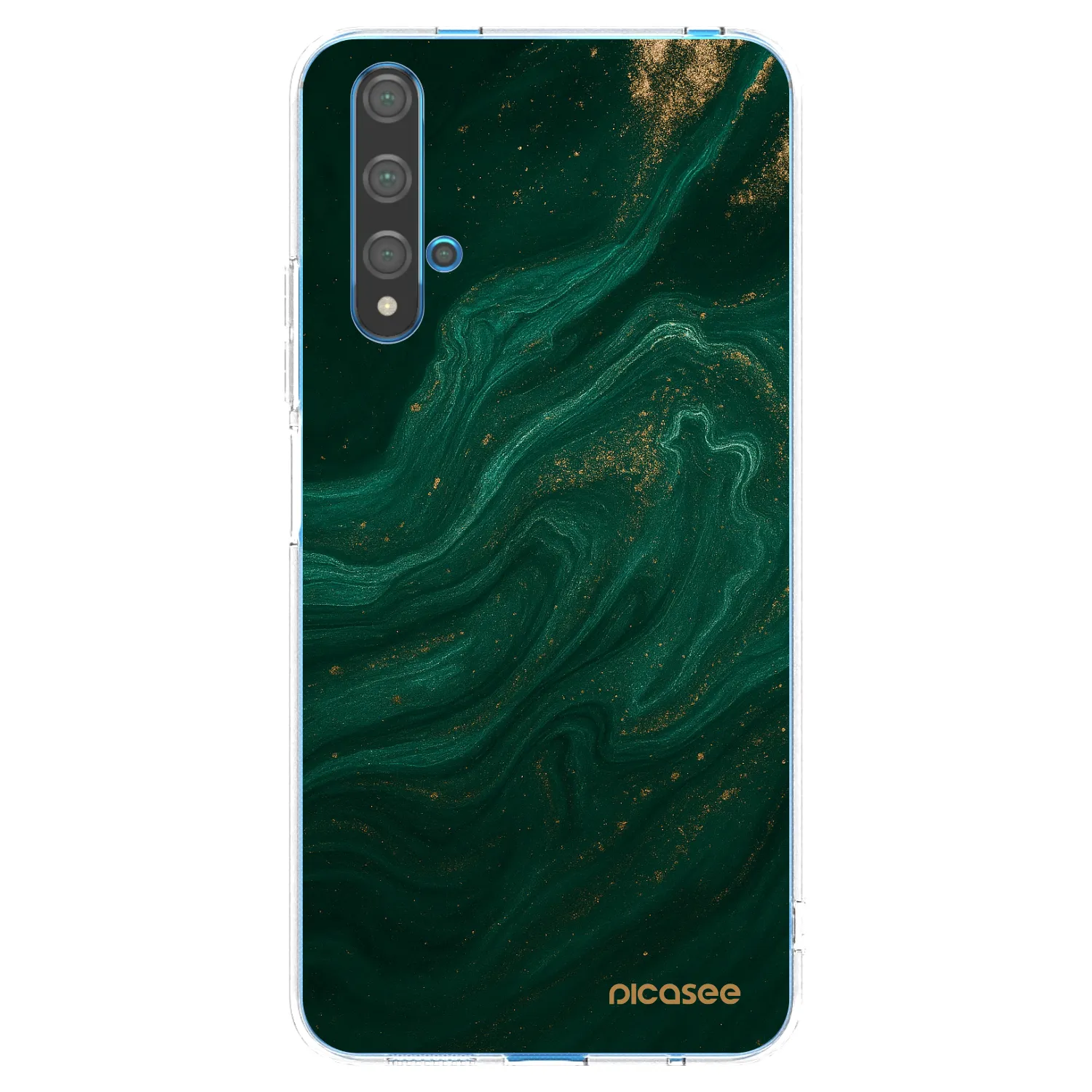 Picasee silikonový průhledný obal pro Huawei Nova 5T - Green