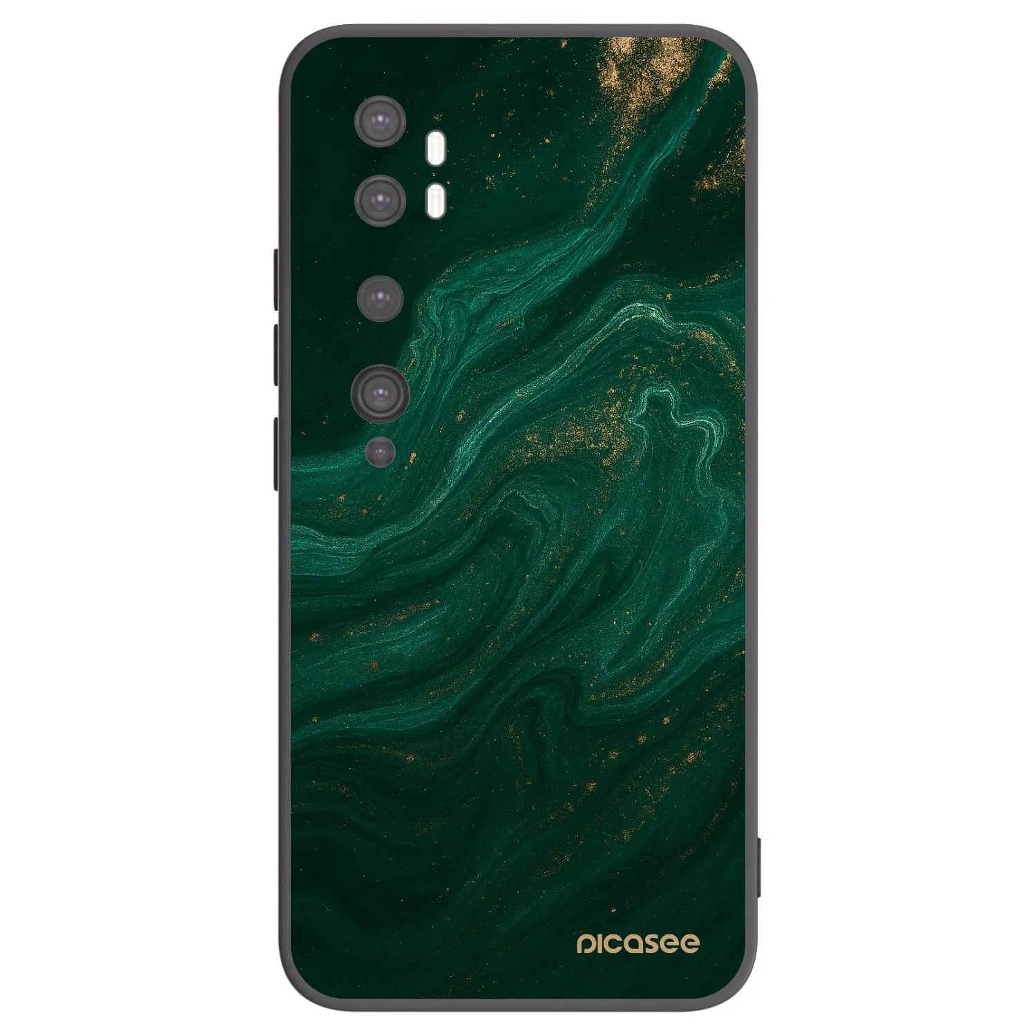 Picasee silikonový černý obal pro Xiaomi Mi Note 10 (Pro) - Green