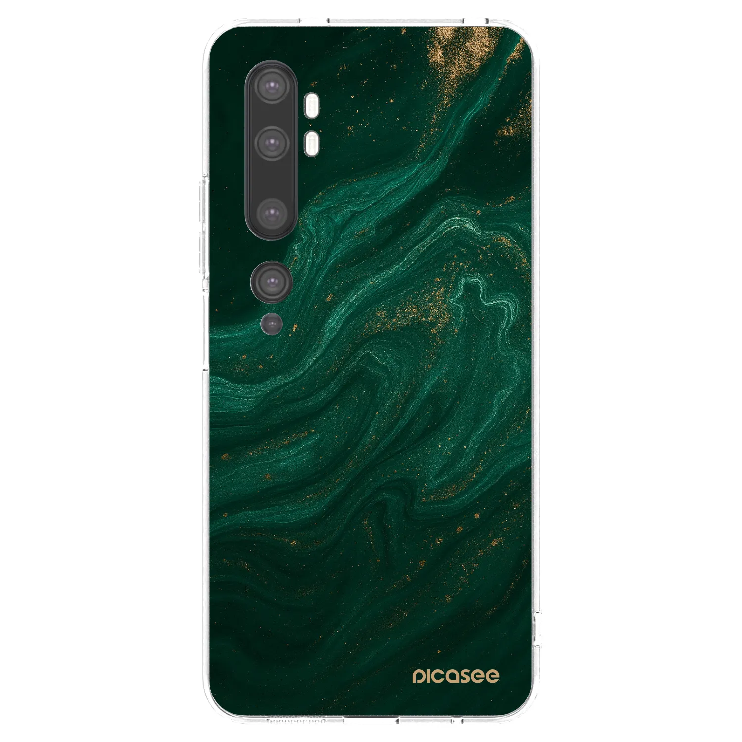Picasee silikonový průhledný obal pro Xiaomi Mi Note 10 (Pro) - Green