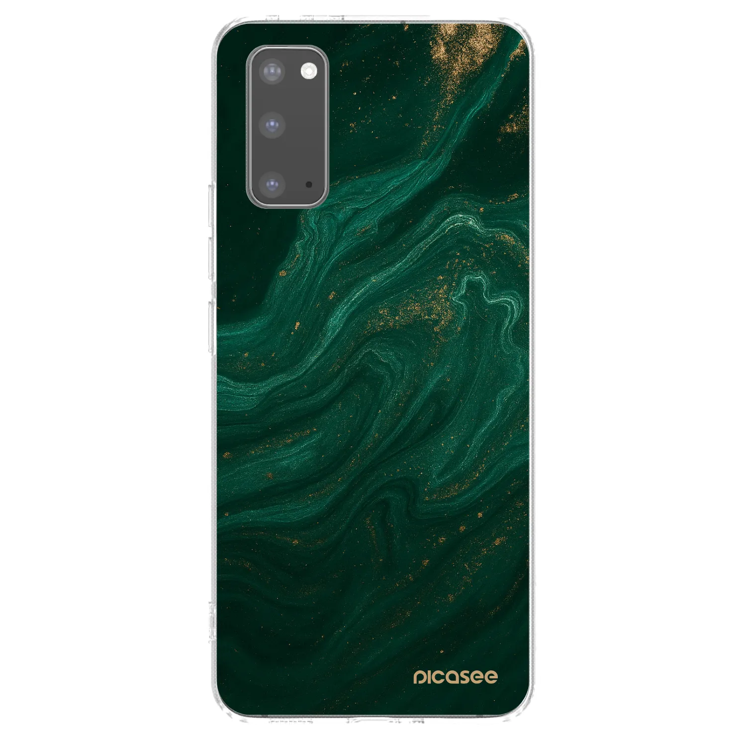 Picasee silikonový průhledný obal pro Samsung Galaxy S20 G980F - Green