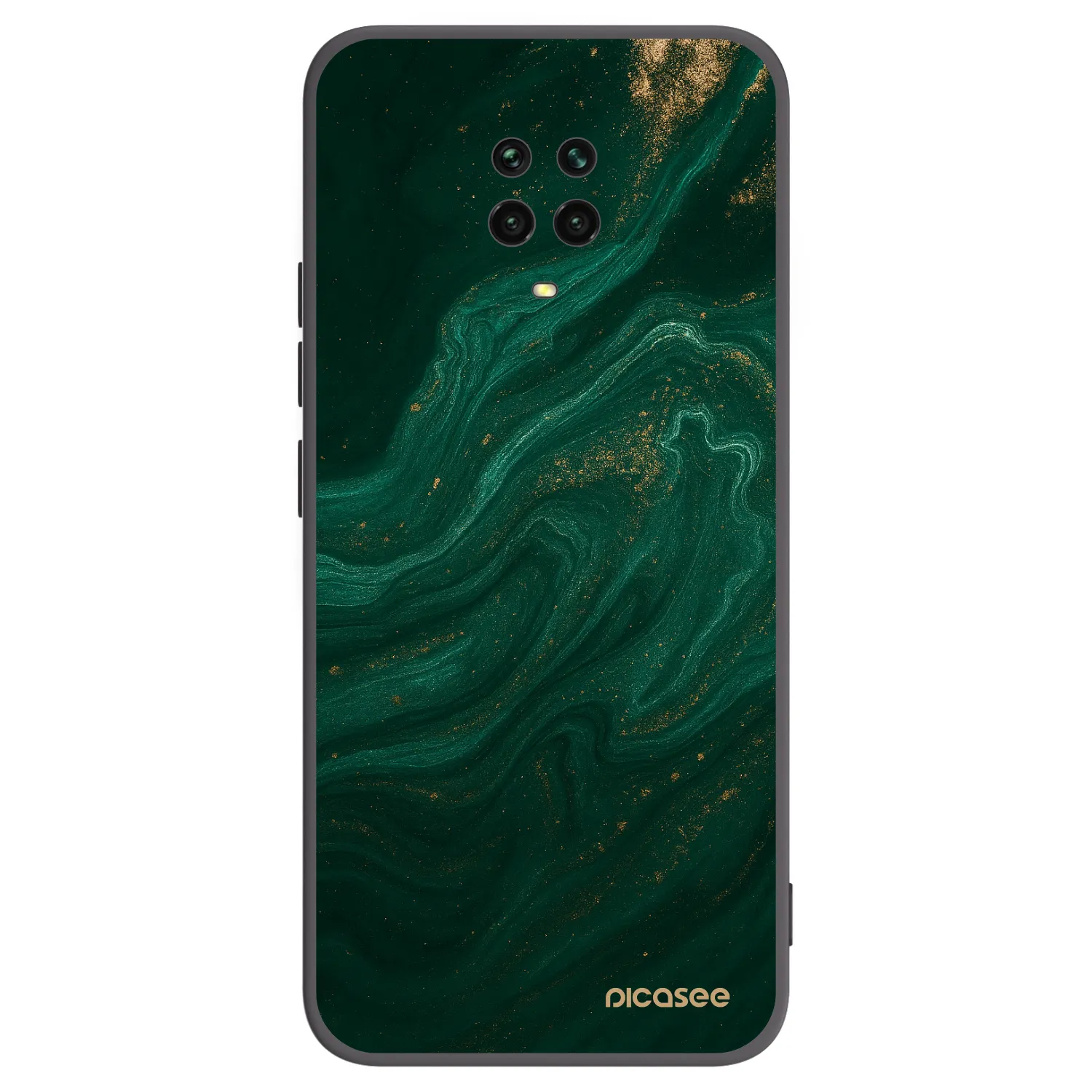 Picasee silikonový černý obal pro Xiaomi Redmi Note 9 Pro - Green