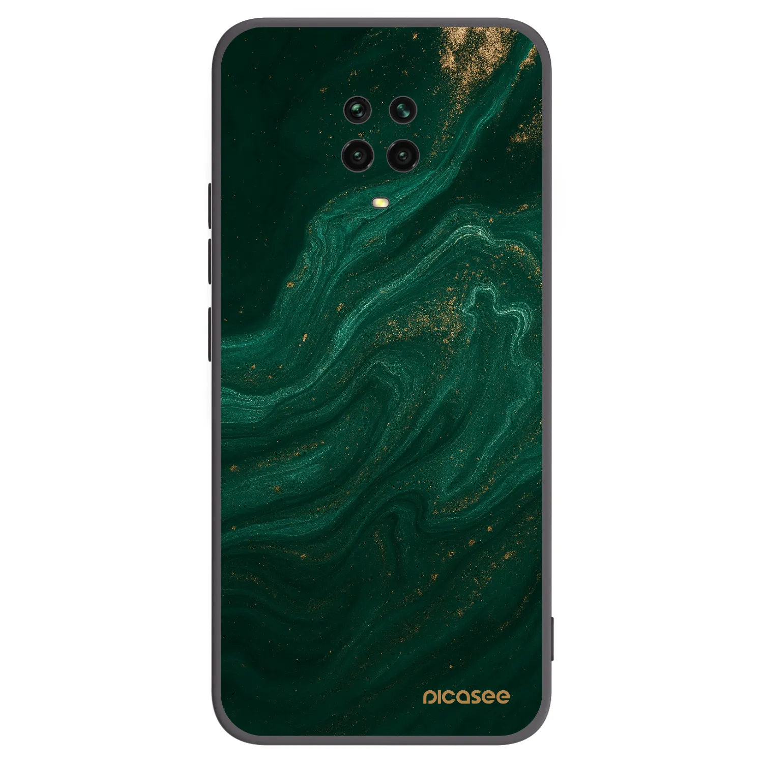 Picasee silikonový černý obal pro Xiaomi Redmi Note 9S - Green