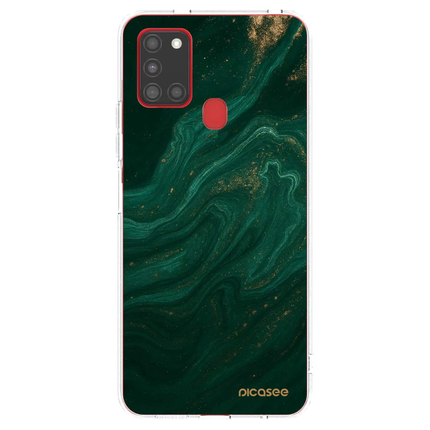 Picasee silikonový průhledný obal pro Samsung Galaxy A21s - Green