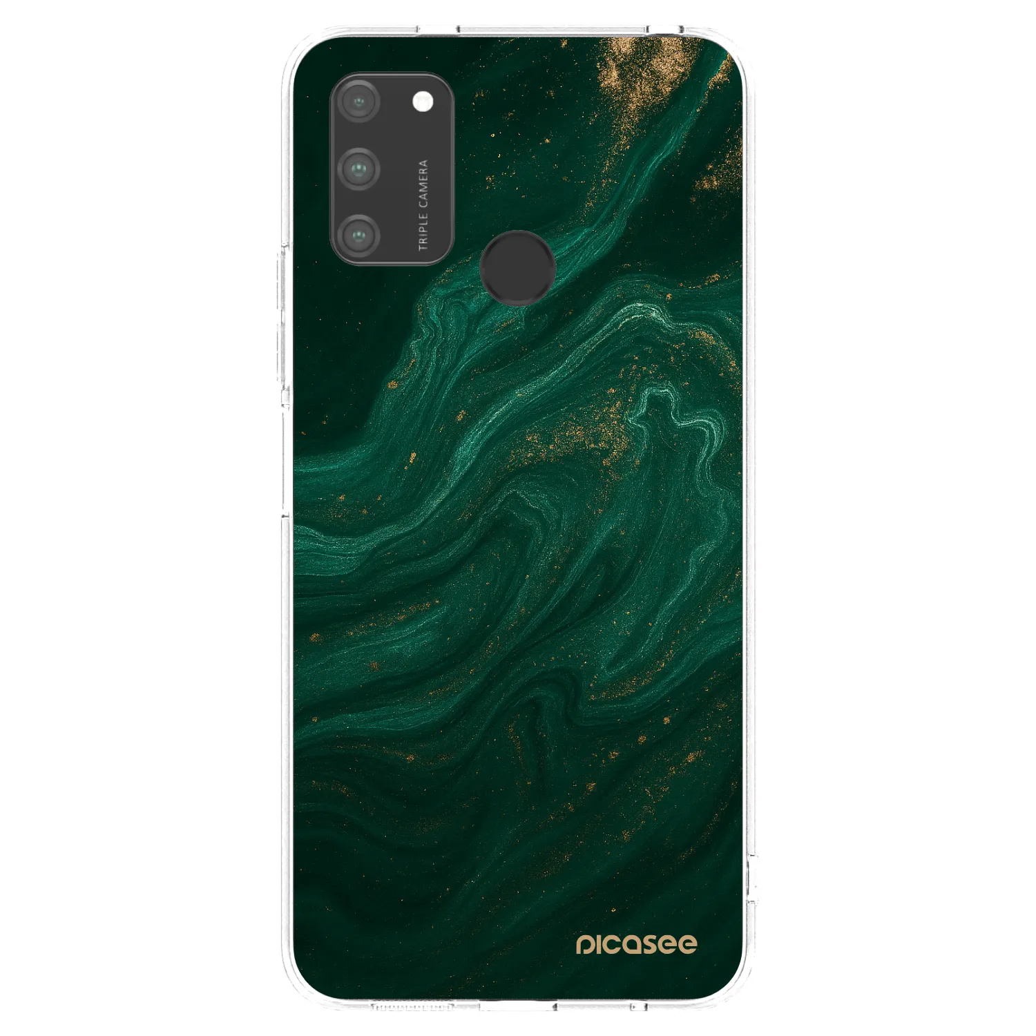 Picasee silikonový průhledný obal pro Honor 9A - Green
