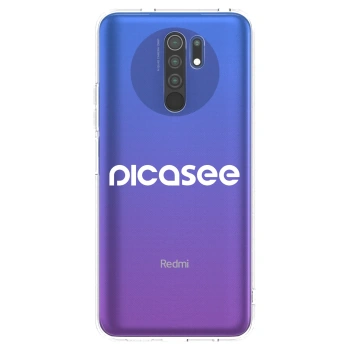 Picasee silikonový průhledný obal pro Xiaomi Redmi 9 - Picasee - new logo - white