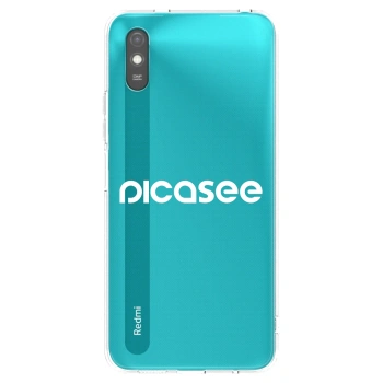 Picasee silikonový průhledný obal pro Xiaomi Redmi 9A - Picasee - new logo - white