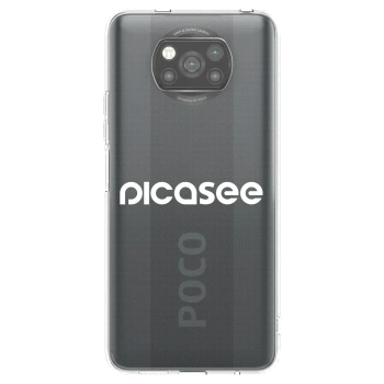 Picasee silikonový černý obal pro Xiaomi Poco X3 - Picasee - new logo - white