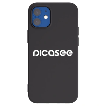 Picasee silikonový černý obal pro Apple iPhone 12 mini - Picasee - new logo - white