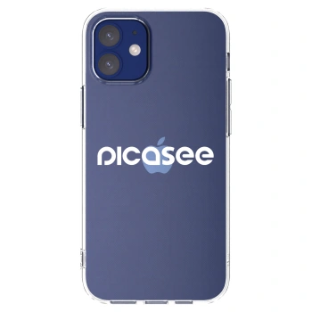 Picasee silikonový průhledný obal pro Apple iPhone 12 mini - Picasee - new logo - white