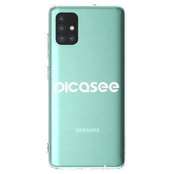 Picasee silikonový průhledný obal pro Samsung Galaxy M51 M515F - Picasee - new logo - white