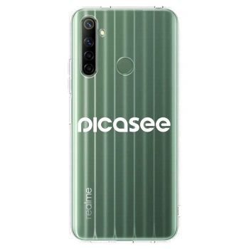 Picasee silikonový průhledný obal pro Realme 6i - Picasee - new logo - white