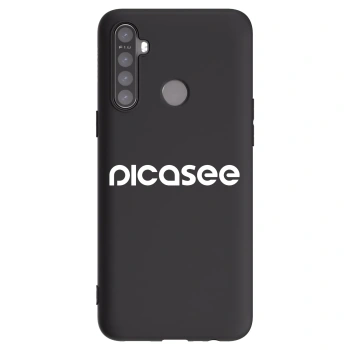Picasee silikonový černý obal pro Realme 5 - Picasee - new logo - white